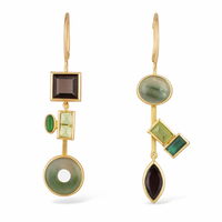 Vintage Crystal Forest Drop Earrings