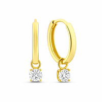 Larmes de Lune Stone Hoop Earrings
