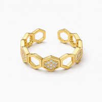 Crystal Honeycomb Ring