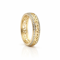 Shiny Hollow Gold Ring