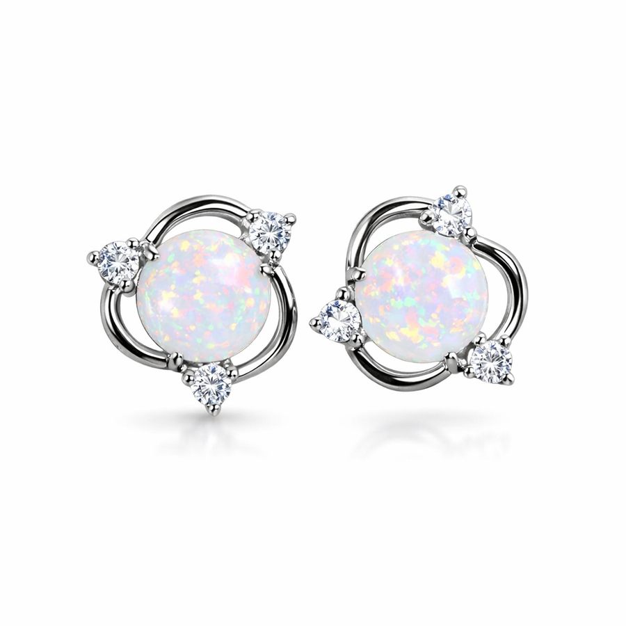 Opal Trio Stud Earrings