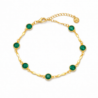 Emerald Link Chain Bracelet
