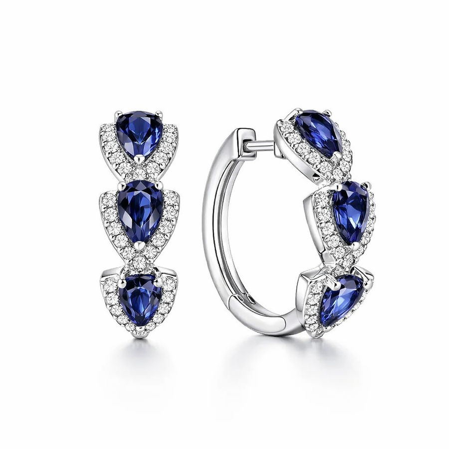 Royal Sapphire Crest Earrings