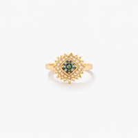 Sapphire Sunburst Spinner Ring