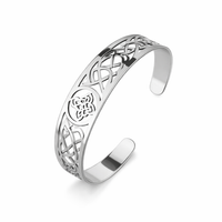 Exquisite Silver Open Cutout Bracelet