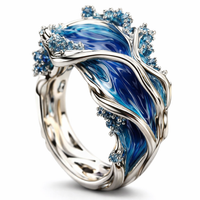 Antique Golden Ocean Wave Ring