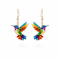 Colorful Hummingbird Earrings