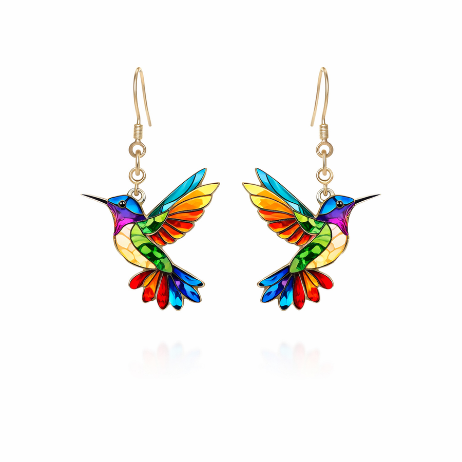 Colorful Hummingbird Earrings