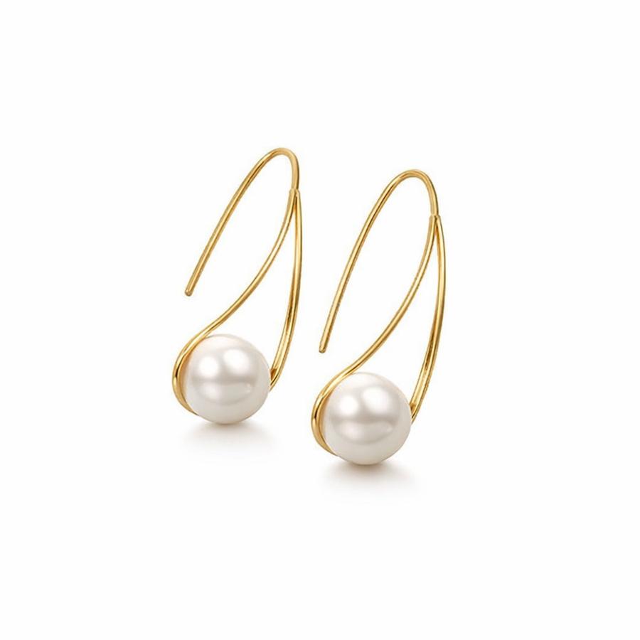 Elegant Pearl Drop Earrings