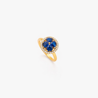 Sapphire Hearts Spinner Ring