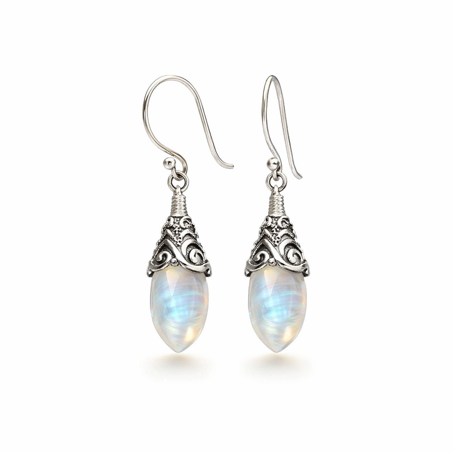 Antique Moonstone Drop Earrings
