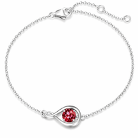 Ruby Infinity Bracelet
