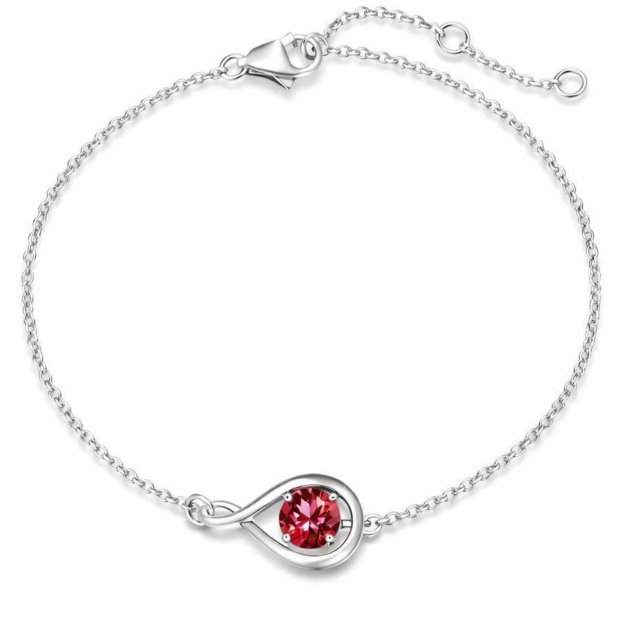 Ruby Infinity Bracelet