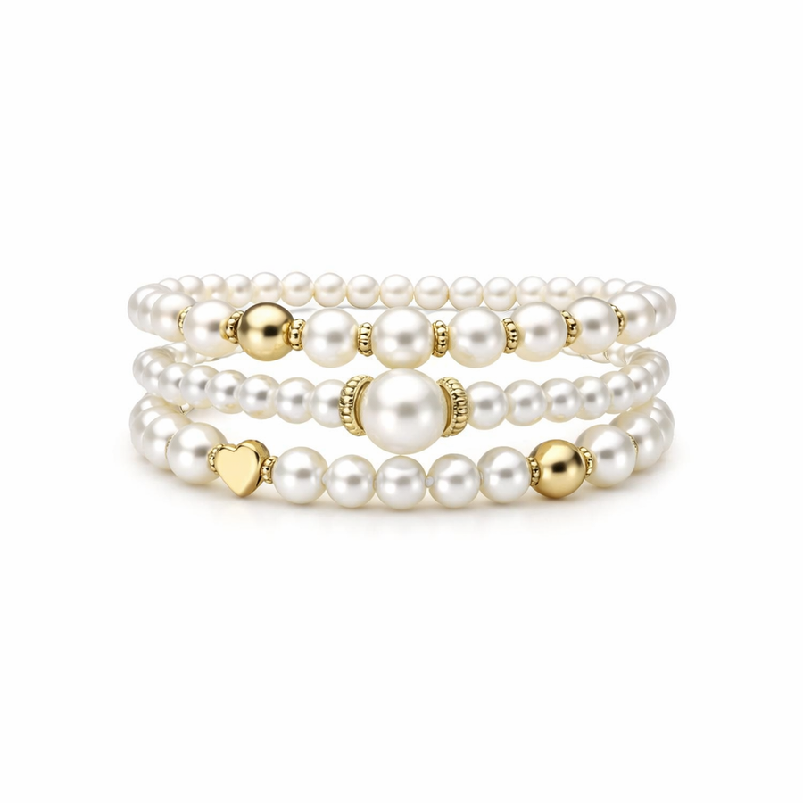 Exquisite Pearl Bracelet Set