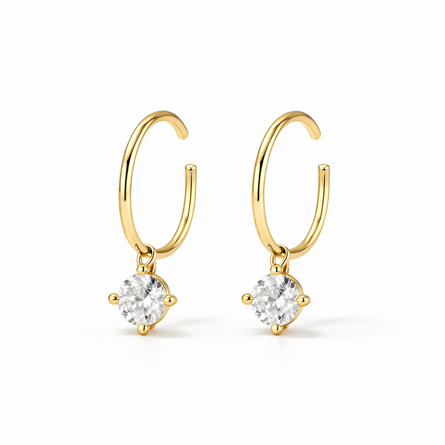 Spark Tip Hoop Earrings