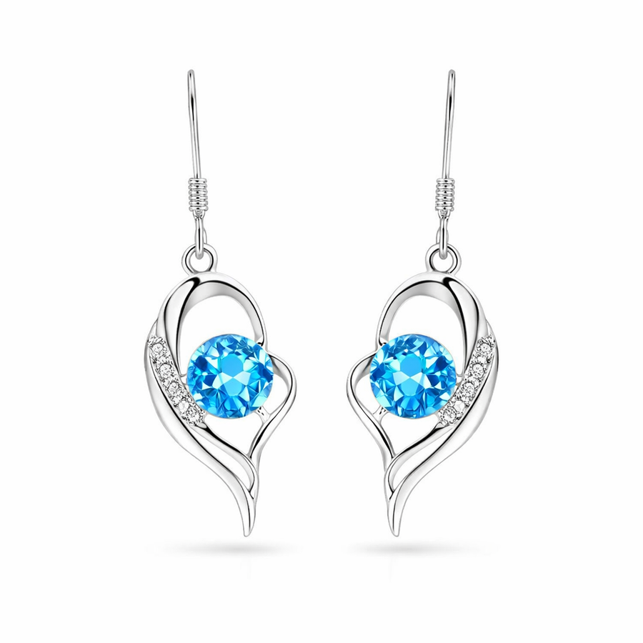 Eclipse Heart Drop Earrings