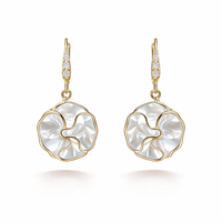 White Spiral Earrings
