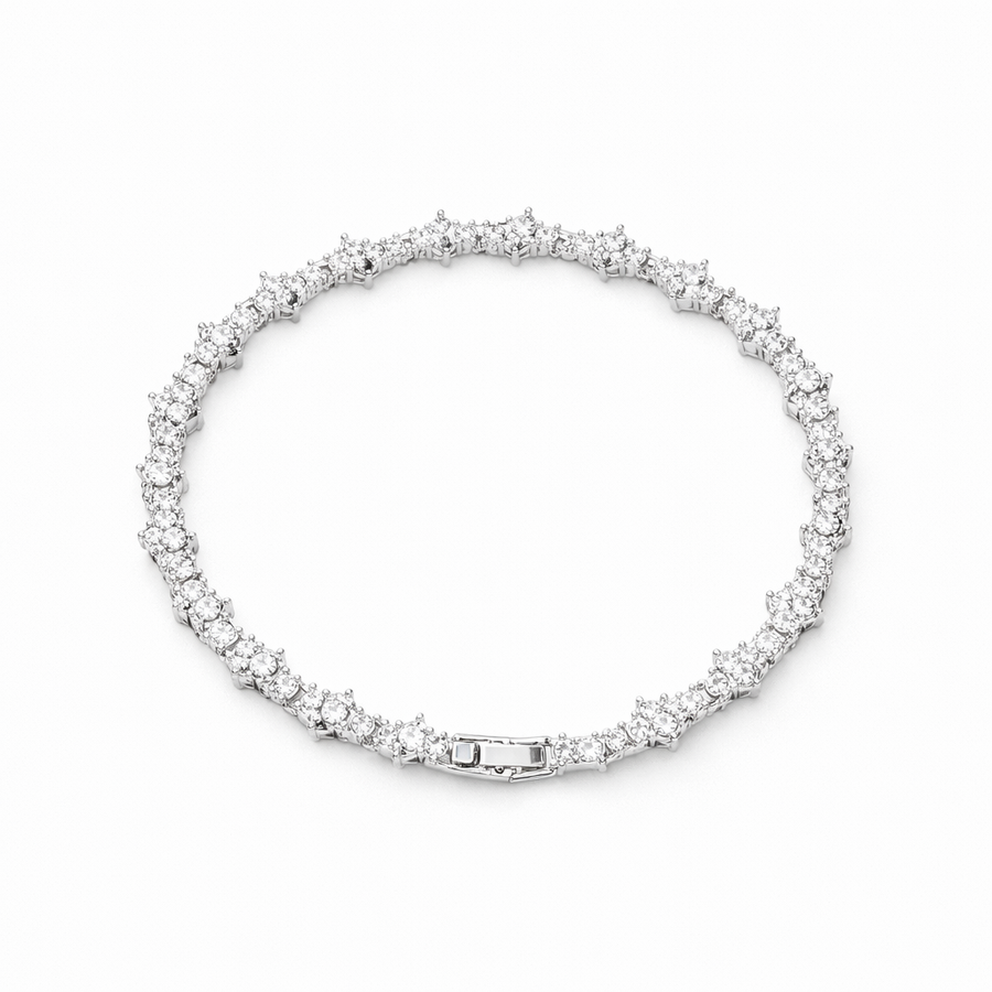 Classic Cluster Tennis Bracelet