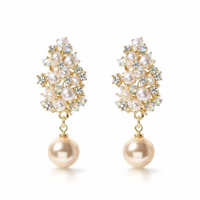 Elegant Flower and Pearl Earrings
