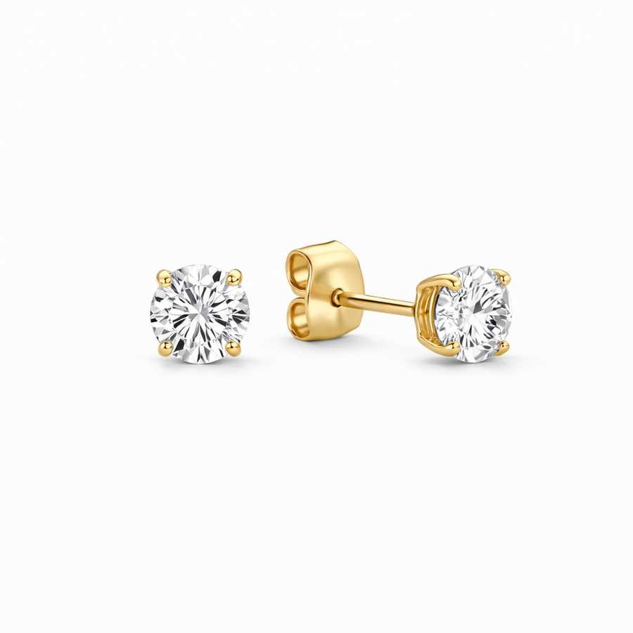 Larmes de Lune Stone Stud Earrings