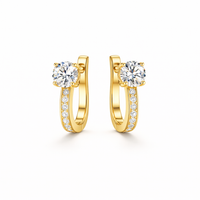 Channel Huggie Earrings