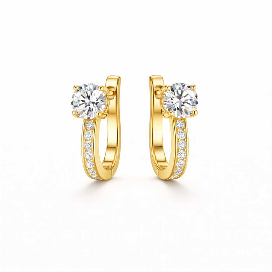 Channel Huggie Earrings