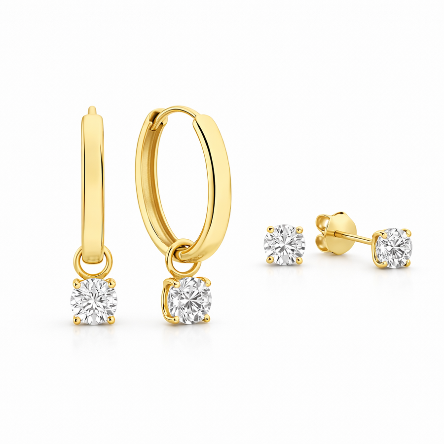 Moon Tears Stone Earring Set