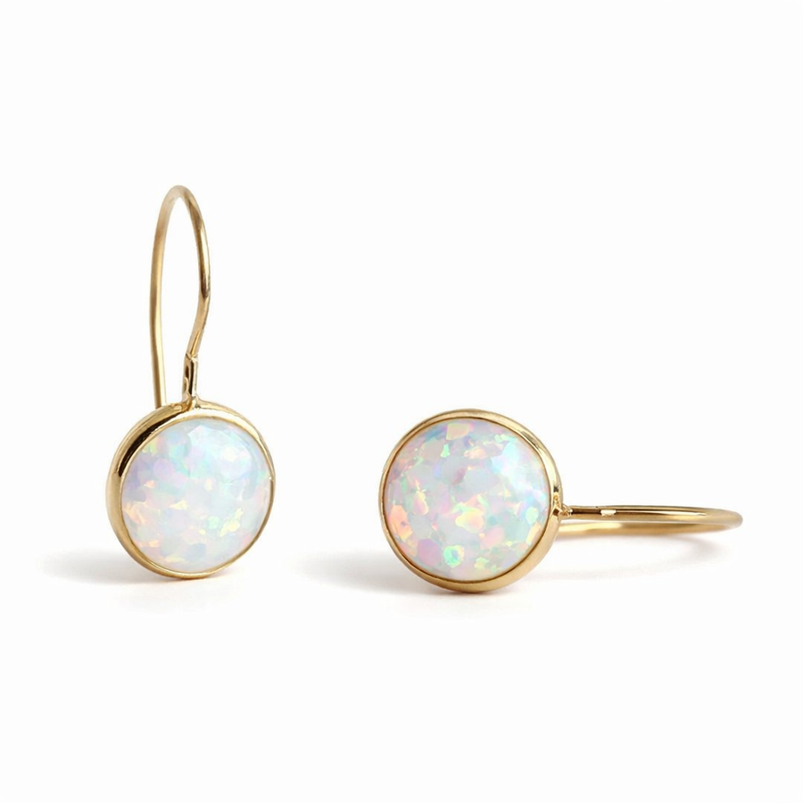 Antique Glow Opal Earrings