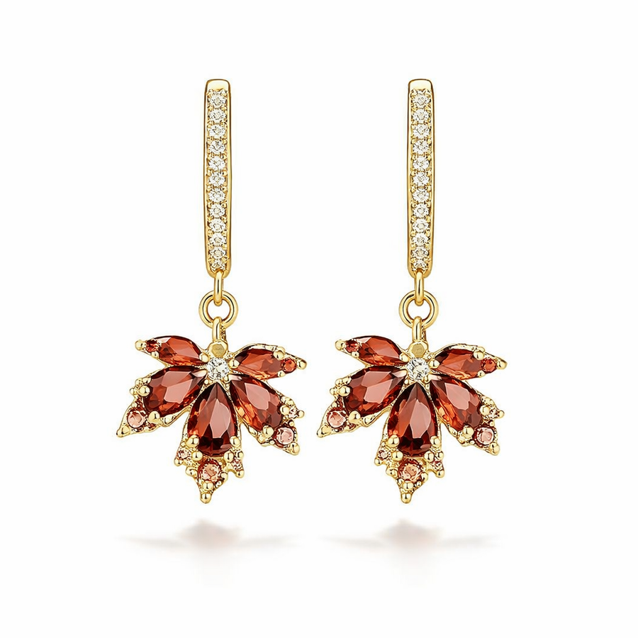 Leafshine Zirconia Earrings