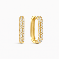 Pave Icon Hoop Earrings