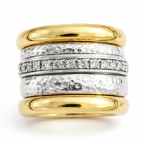 Timeless Chunky Layered Yellow Ring
