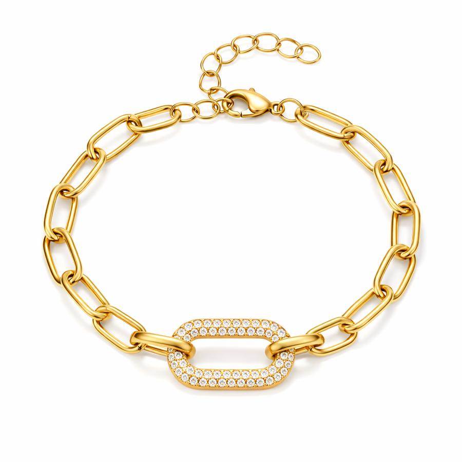 Chunky Pavé Link Chain Jewelry Set