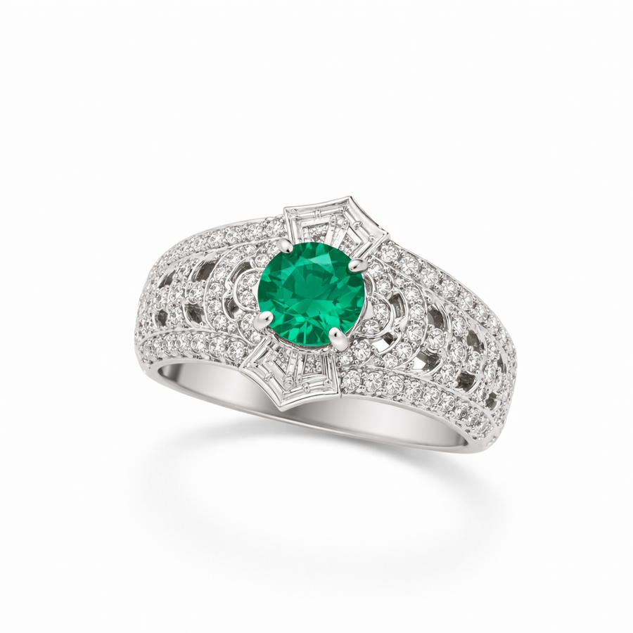 Art Deco Emerald Ring