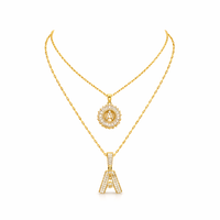 Pavé Initial Necklace Set