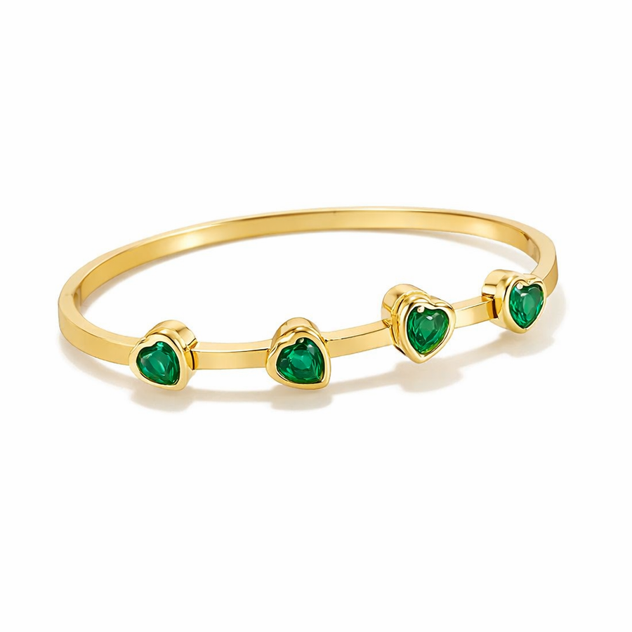 Green Hearts Bracelet