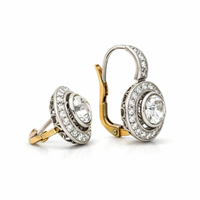 Vintage Silver Zirconia Earrings