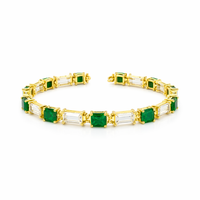 Green Link Tennis Bracelet