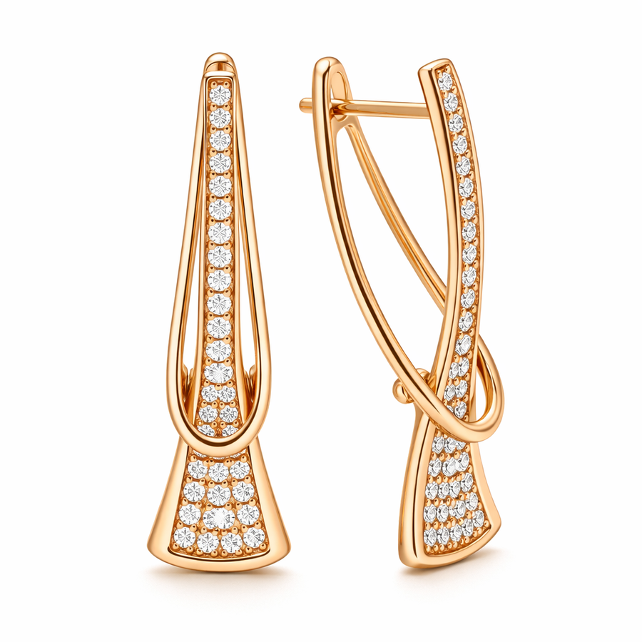 Radiant Layers Crystal Earrings