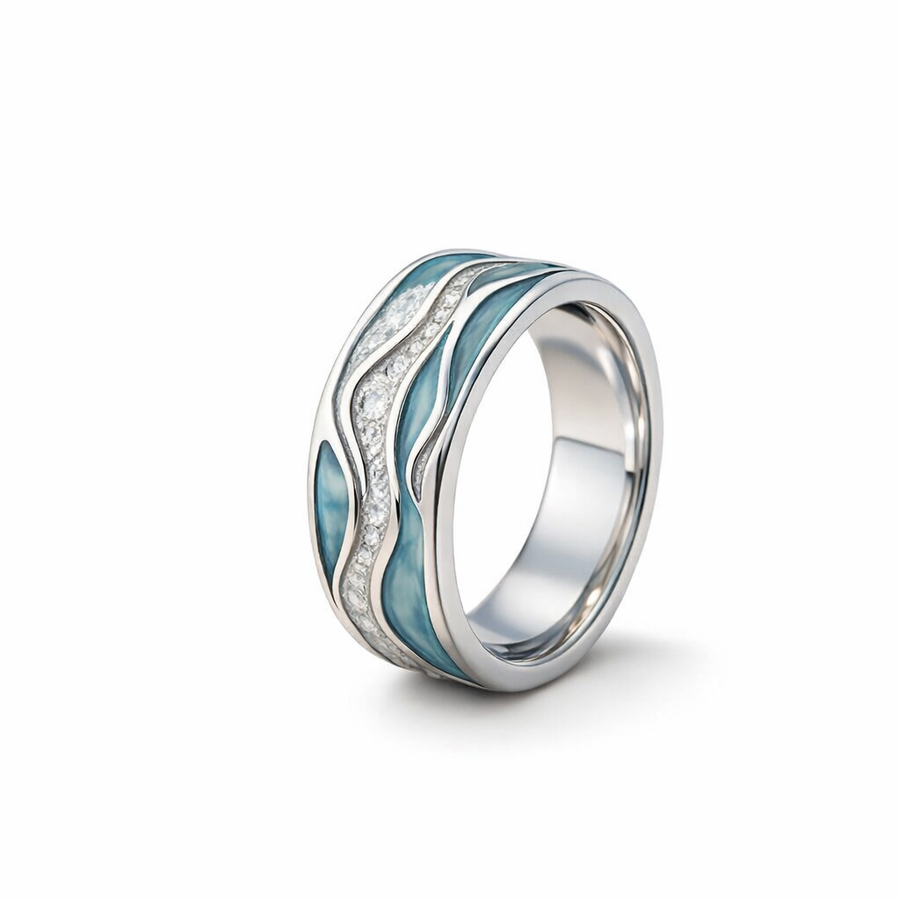 Seasilver Wave Ring