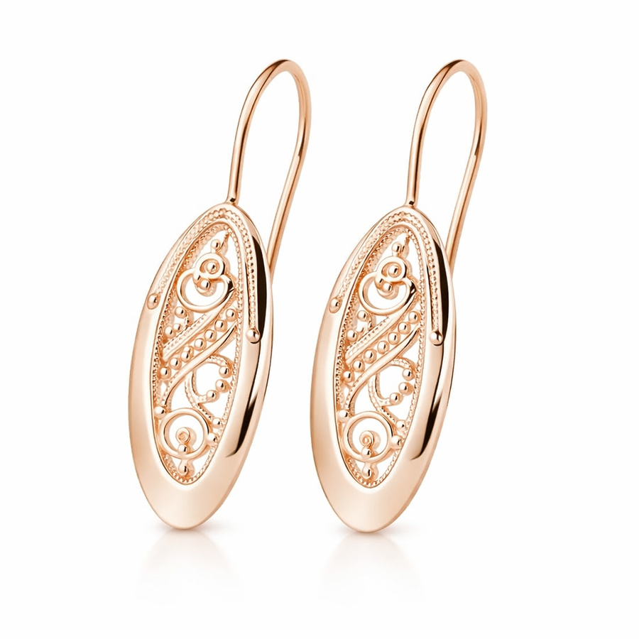 Opengleam Golden Drop Earrings
