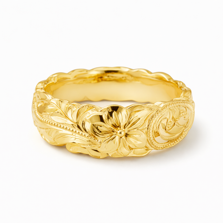 Antique Gold Flower Ring