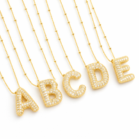 Bubble Initial Necklace Set
