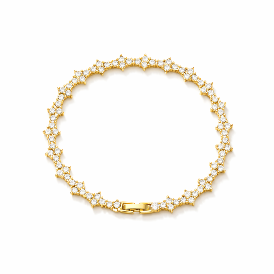 Classic Cluster Tennis Bracelet