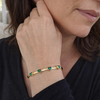 Green Hearts Bracelet