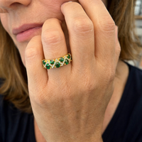 Calira Brilliant Emerald Open Ring