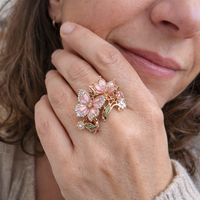 Natural Sparkling Butterfly Zirconia Ring