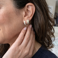 Elegant Daisy Hoop Earrings