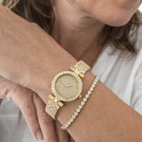 Luxe Radiance Watch and Bracelet Set