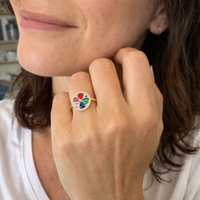 Colorwave Hearts Spinner Ring
