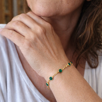 Emerald Link Chain Bracelet